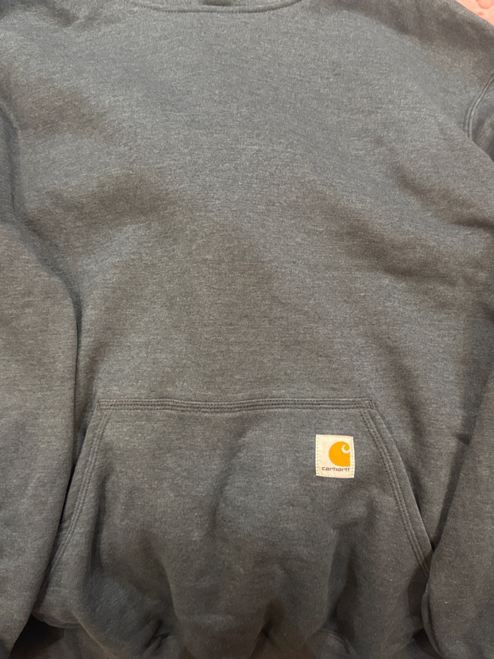 Carhartt Men's Dark Gray Crewneck Sweatshirt with Logo Patch